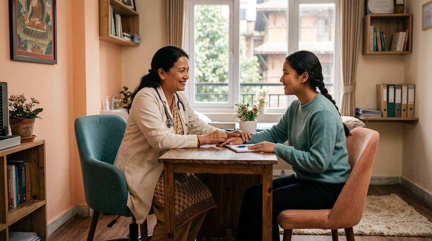 Doctor consultation suite at Khushi Abortion Center Kalanki Kathmandu